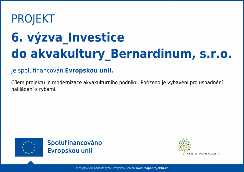 Investice do akvakultury Investice do akvakultury